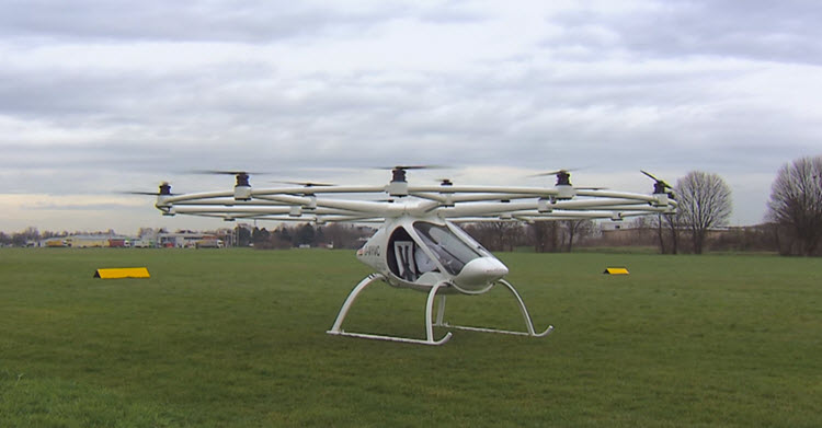 Eerste bemande testvlucht van de Volocopter VC200